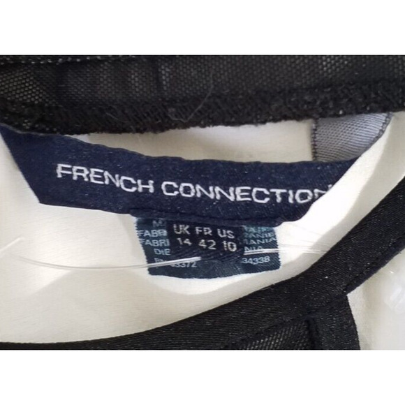 French Connection White Sleeveless A-Line Stretch Dress Size 10 - Picture 5 of 6